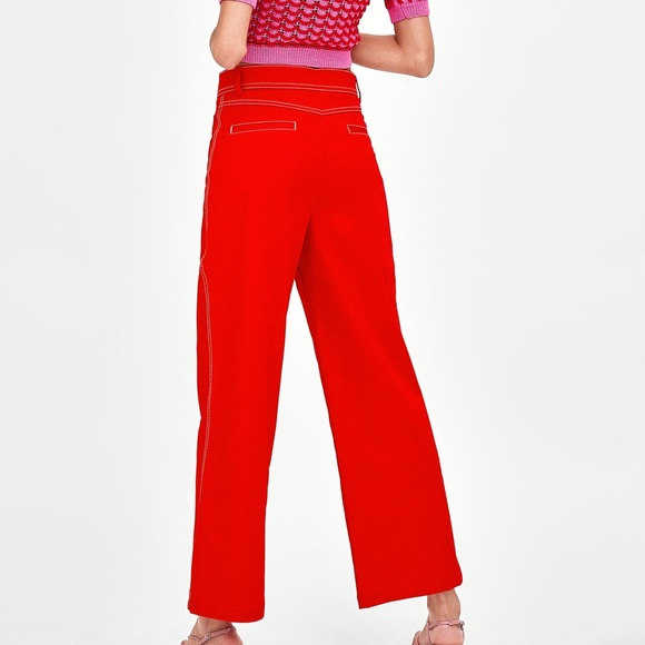 Zara Red Pants - Picture 3 of 6